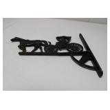Vintage Cast Iron Metal Horse/Buggy Bracket
