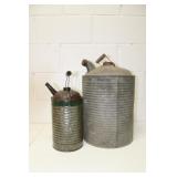 5 Gallon Gas Can & 1 Gallon Galvanized Fuel Can