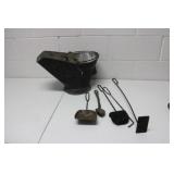 Antique Galvanized Coal Bucket incl Poker & More