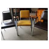 3 MCM Metal/Wood Stacking Chairs