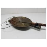 Antique Rug Beater & Metal Scoop