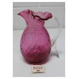 Vintage Rossi Cranberry Glass Pitcher