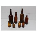 Various Sizes Brown Bottles