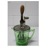 Vintage Uranium Glass Measuring Cup/Beater