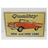 Embossed Chevy New/Used Car Metal Sign