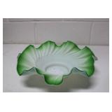 Antique Victorian Cased Art Glass Bowl 12D