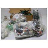 Christmas Village Decor Items incl Trees & Figures