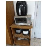 Microwave Cabinet with Contents