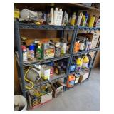 Two Shelving Units with Contents