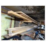 Lumber on Wall and Floor in Garage