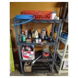 Plastic Shelving Unit with Contents 56" x 34" x