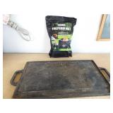 17" Jim Beam Cast Iron Griddle with New Fireproof