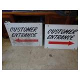 Two Hand Painted 18x24" Metal Signs