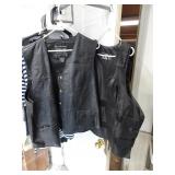 Lot of 2 Size XXL Biker Vests - x1 is Leather