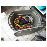 Plastic Tub of Extension Cords & Related