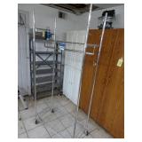 Rolling Metal Clothes Rack