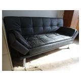 Faux Leather Click Clack Futon
