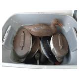 Lot of Herters Plastic Duck Decoys in Tote