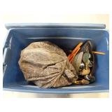 Lot of Misc. Duck Decoys in Lidded Tote