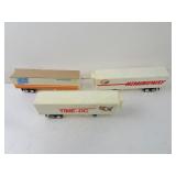 Lot of 3 Plastic Model Truck Trailers - Hemingway