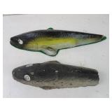 Lot of 2 RARE Anti-Spearfishing Walleye Concrete