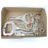 Lot of Pittsburgh C-Clamp Locking Pliers &