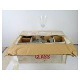 Lot of 8 Vintage "Lucas" Etched Glass Goblets in