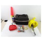 Emergency Road Kit in Bag - Tow Rope Signal