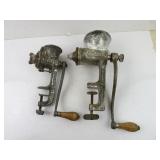 Lot of 2 Vintage Universal Meat Grinders