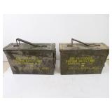 Lot of 2 U.S. Military MG M60 Ammo Boxes
