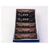 Lot of 6 HO Scale Coal Hopper Model Train Cars