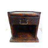 Antique Dark Wood Tansu Chest with Drawer - Has