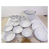 Vintage Enamelware Camp Cookware Set