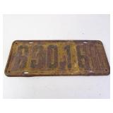 1915 Iowa State Metal License Plate