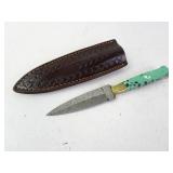 MHS Cutlery Damascus Boot Knife w/ Sheath