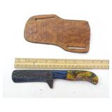 MHS Cutlery Damascus Folding Pocket Knife w/