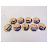 Lot of 9 Vintage Pasteurized Cream Bottle Caps