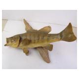 Smallmouth Bass Taxidermy Fish Mount on Driftwood