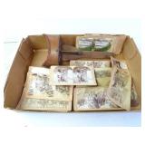 Antique Stereo Viewer with Stereo Photos