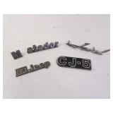Lot of Jeep Matador Javelin CJ-5 Car Emblems