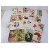 Lot of Antique Valentine Postcards - Used