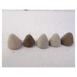 Lot of 5 Ceramic Polishing Stones