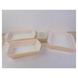 Lot of Vintage Fire King/Pyrex Orange Coated Milk