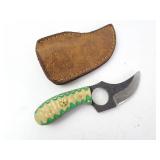 Hand Forged MHS Cutlery Skinner Knife w/ Sheath