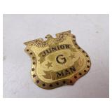Vintage Junior G Men Badge Pin - Missing Pin