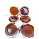 Lot of 8 Hull/McCoy Brown Glazed 10.5" Stoneware