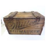 Antique Miller Beer Milwaukee Wood Beverage