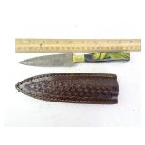 Damascus MHS Cutlery Boot Knife w/ Sheath