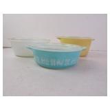 Set of Vintage Pyrex Dishes with Lids