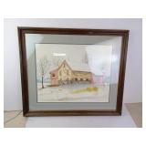 Signed Watercolor Painting in Frame - James